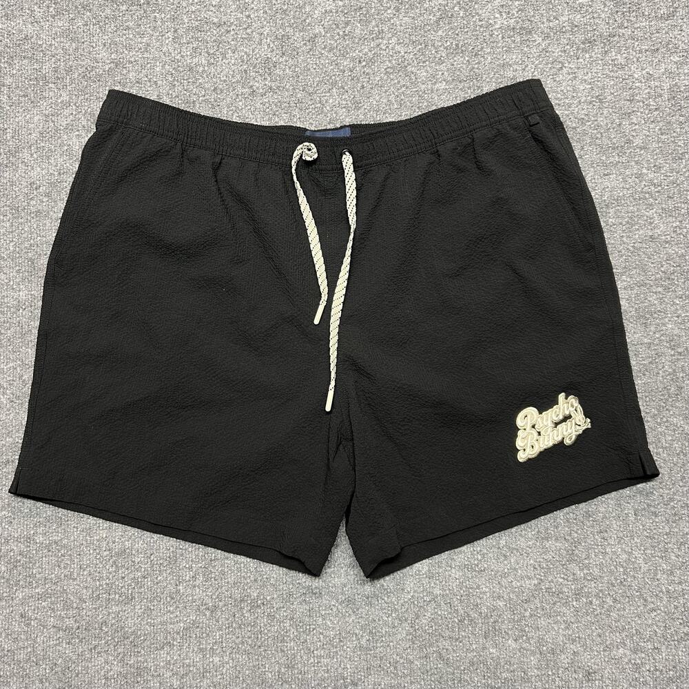 Psycho Bunny Swim Trunks Shorts Mens 3XL Black Mesh Lined Quick Dry Pockets